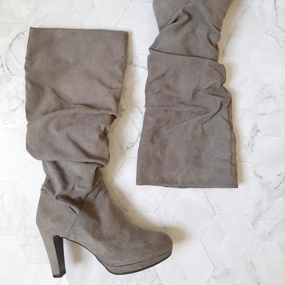 Nine West Mid-Calf Faux Suede Pauline Boot - Picture 2 of 5
